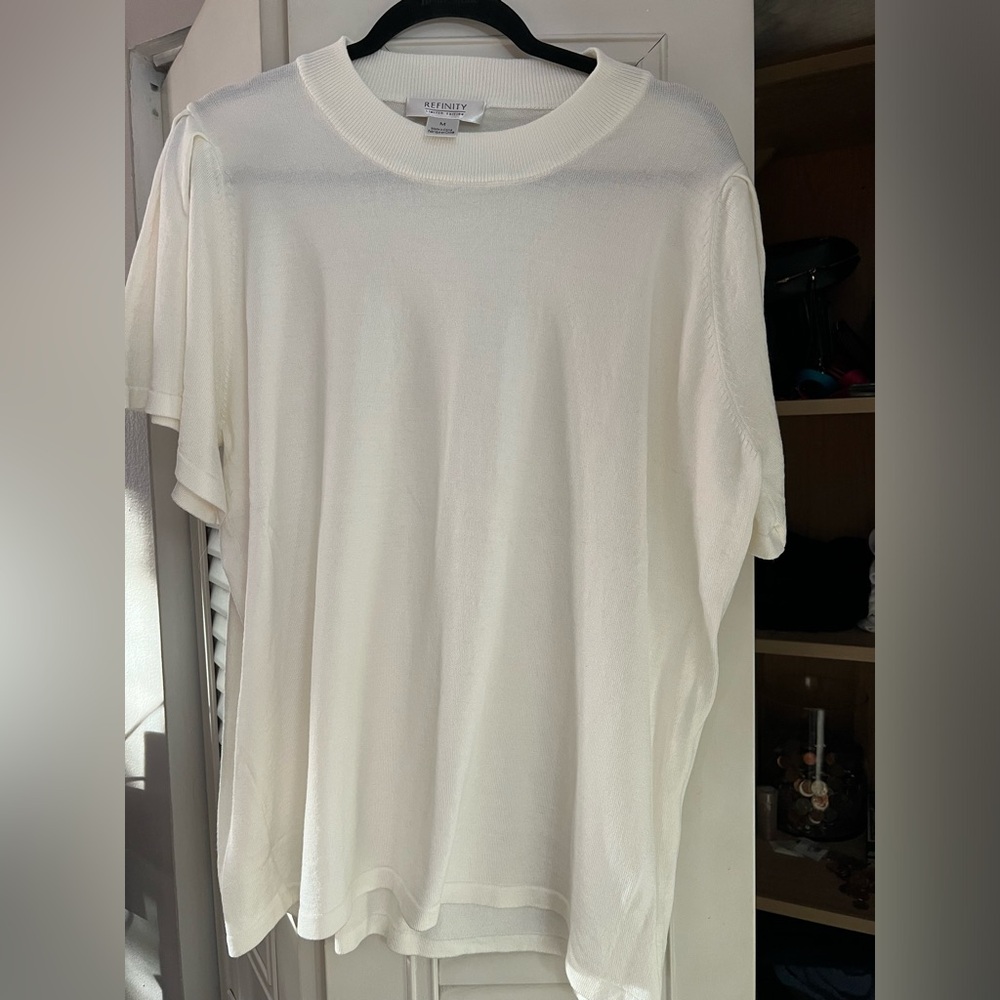 Sweater short sleeve M white